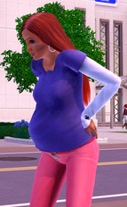 A pregnant Sim