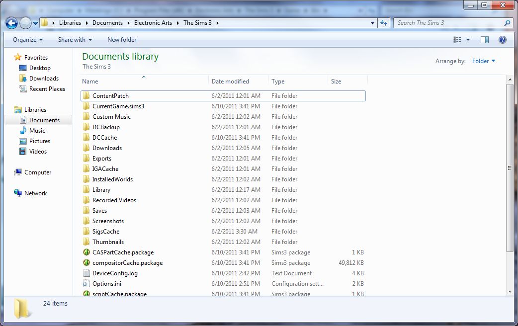 have my sims 3 cc folder