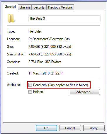 sims 3 save file location