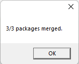Number of merged packages