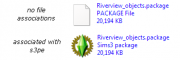 .package files are the game's native file format. This is the filetype that is contained in Sims3Pack container and also make up the game's core files.