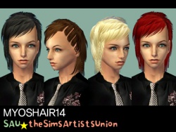 Sims Artists Union Female Hair 123